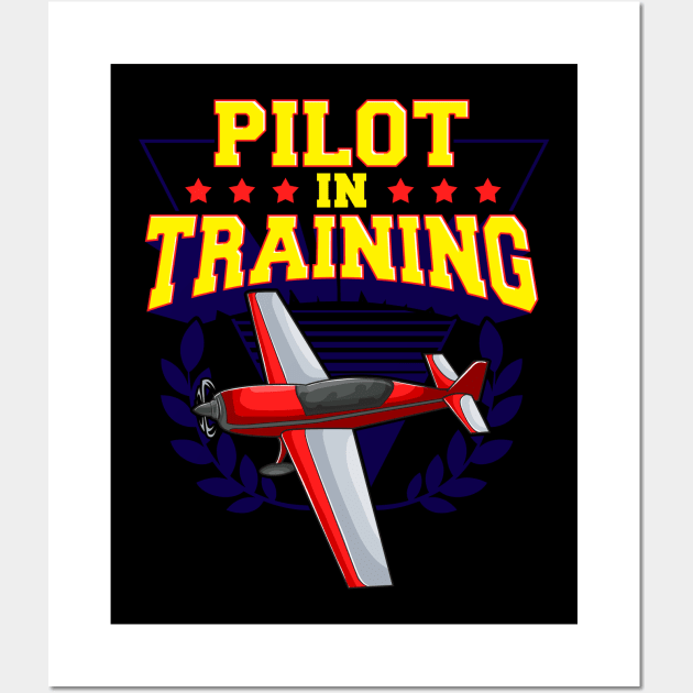 Pilot In Training Airplane Future Pilot Wall Art by theperfectpresents